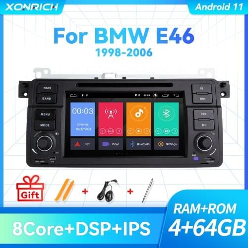 2 Din Carplay Android 11 Car Radio For BMW E46 M3 Rover 75 Coupe 318/320/325/330/335 IPS Multimedia DVD Player 4GB Stereo