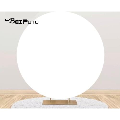 Pure white round white elastic background custom color photography studio birthday party baby shower photography props