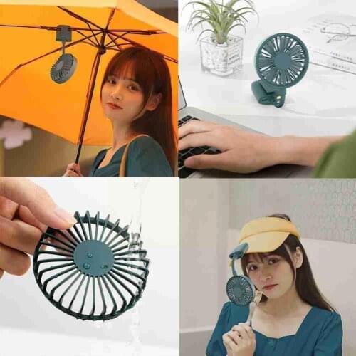 Mini Bendable Portable Clip Fan USB Rechargeable Silent Dormitory Outdoor Fan Cooling Desktop Air Stroller Cooler Travel Fa D7F0