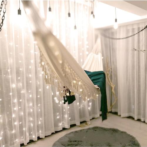 Ins Nordic Hammock Boho Large Brazilian Macrame Fringe Indoor Decor Hanging Chair Hammock Swings Double Deluxe Hammock Swing Net