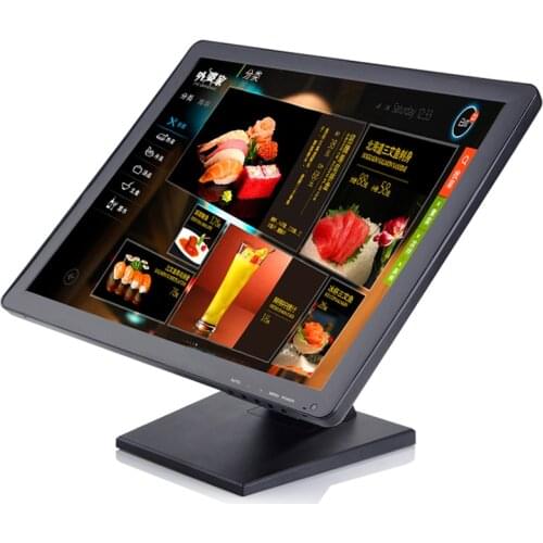 China Factory 19" 4 Wire Resistive Touch Monitor Industrial Monitor with VGA/BNC/USB/AV/HDMI Input