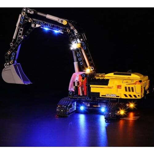 Led Light Kit For 42121 Heavy-Duty Mechanical excavator blocks model,the decoration for childrens toys(led only,no blocks)