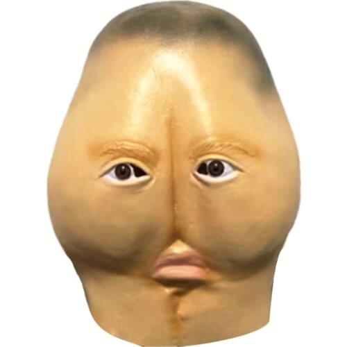 Y55B Latex Butt Head Mask Adult Cosplay Prop Halloween Party Costume Accessory