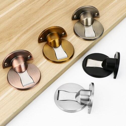 Magnet Door Stops Zinc Alloy Door Stopper Magnetic Door Holder Toilet Glass Door Hidden Doorstop Furniture Hardware