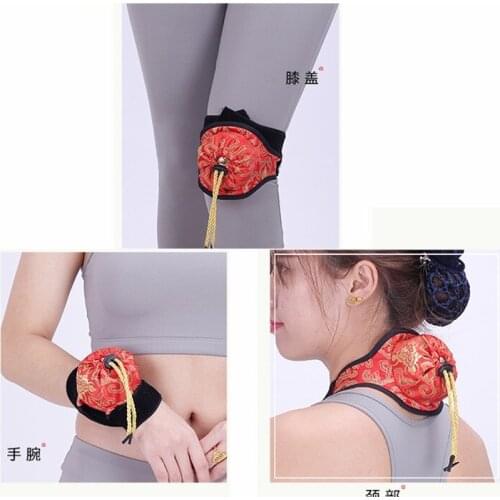 Copper Moxibustion Massager Box Warming Smokeless Treatment Therapy For Body Leg Arm Abdomen Neck Massage Belt Device Care