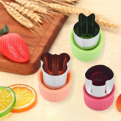 Cute Star Heart Rabbit Fruit Vegetables Cutter Kitchen Stainless Steel Gadgets Cucumber Dough Baking Tool Kitchen DIY Food Knif