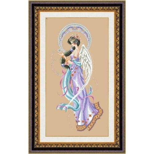 Moon fairy Bella cross stitch kit aida fabric 18ct 14ct 11ct flaxen linen cotton thread beads embroidery craft set