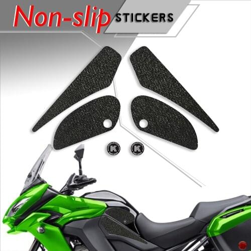 Motorcycle tank grip fuel tank traction pad side knee grip friction protector sticker for KAWASAKI 15-16 VERSYS 1000 15-18 VERS