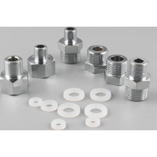 304 Stainless Steel G1/2'' To G3/8''&G1/4'' Thread Garden Irrigation Connector Water Tap Adapter Water Tank Accessory Sealing