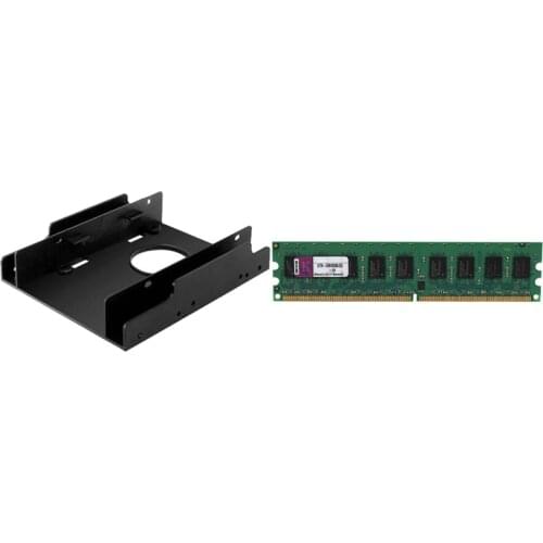 3.5 Inch to 2.5 Inch SSD/HDD Hard Drive Adapter Mounting Bracket with 2GB DDR2 ECC RAM Memory 533Mhz 4200 DImm Ram