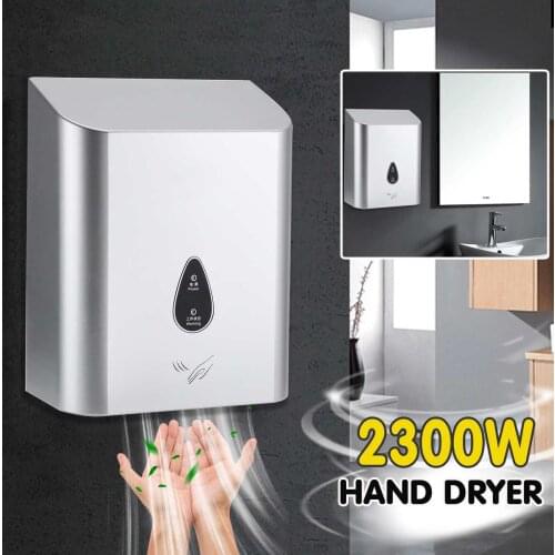 2300W 220V Full Automatic Hand-drying Device High Speed Electric Hand Dryer Infrared Sensor Bathroom Hot Air Wind Blower