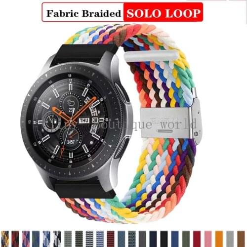 20mm 22mm Nylon Elastic Strap for Samsung Galaxy Watch 3 42mm 46mm Gear s3 Band for Amazfit Bip Huawei GT 2 adjust Sport Wirst