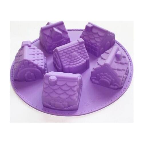3d Mini Houses Bundt Cake Soap Christmas Gift Gingerbread Houses Silicone Mold