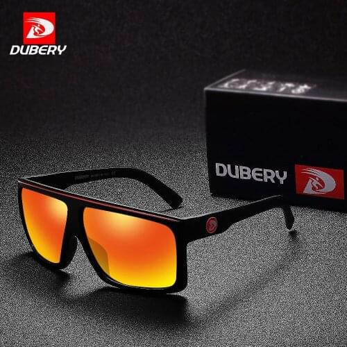 DUBERY Polarized Sunglasses Men Driving Shades Male Sun Glasses For Men Retro Square Brand Luxury Mirror Shades Oculos UV400