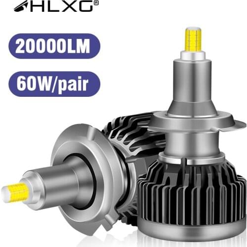 HLXG led h7 canbus car headlight CSP 20000LM luces 6500K 60W 12V bulb Light lampada 9005 9006 HB3 HB4 H8 H9 H11 lamp h1 led 360