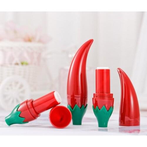12.1mm Empty red chilli shape lipstick tubes,cute lipstick container 50pcs