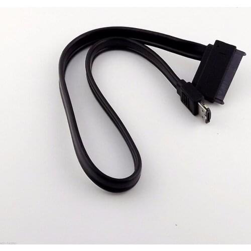 10pcs Dual Power eSATA USB 12V 5V Combo to 22 Pin SATA USB Hard Disk Adapter Cable 52cm