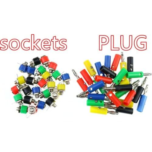 10pcs Banana Socket Jack Audio Speaker Wire Cable Banana Plugs Screw Type Connectors 4mm