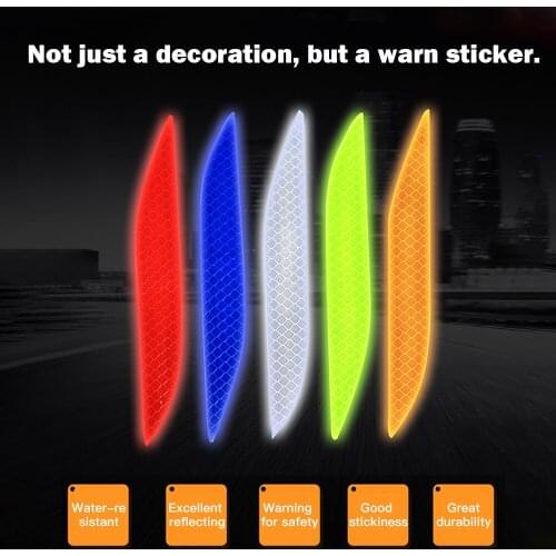 2PCS Car Wheel Boss Ultra Reflective Stickers Motorcycle Bicycle Anti-Collision Warning Safety Sticker Water-Resistant Paster