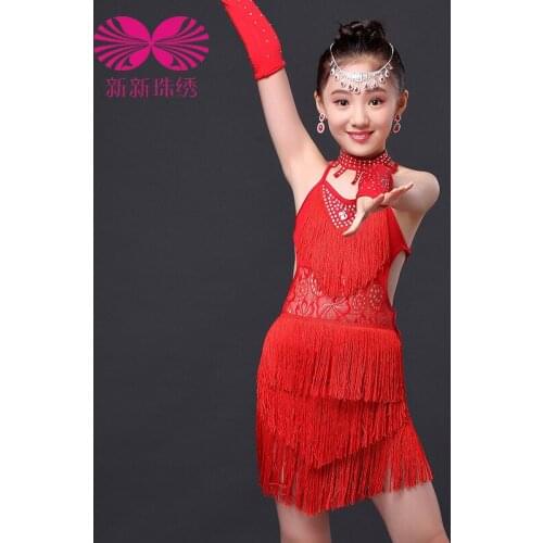 2017 Dance Costumes For Kids Women Modal Time-limited Hot Nary Salsa Dress Child Latin Dresses Costumess