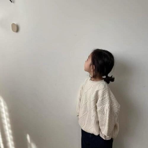 8739 Parent-child Sweater Autumn Winter 2021 Korean Childrens Loose Pullover Sweaters Girls' Knitted Pullover Boys Sweater Top