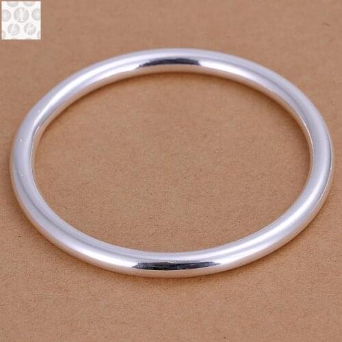 B081 Free Shipping! SGS Test Past Latest Trendy Classic Silver color plated jewelry Hot sell Bangle Wholesale Price