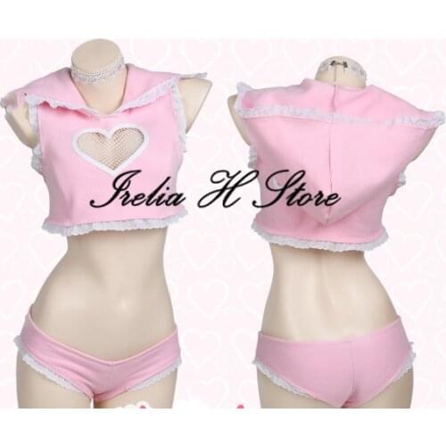 Irelia H Store Sweetheart baby Cute sexy erotic Iingeries angle set Cosplay Costume private photo shoot