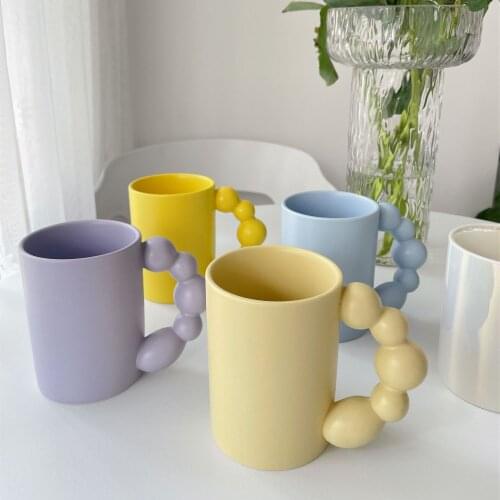Mugs for Coffee Ins Style Creative Light Luxury Ceramics Cups Milk Tea Office Drinkware Best Gift Porcelain Cup
