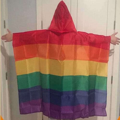 Hot Selling Rainbow Cape Body Flag 3x5ft Banner 150x90cm Pride LGBT Polyester Printed Vivid Color Digital Printing Cheap