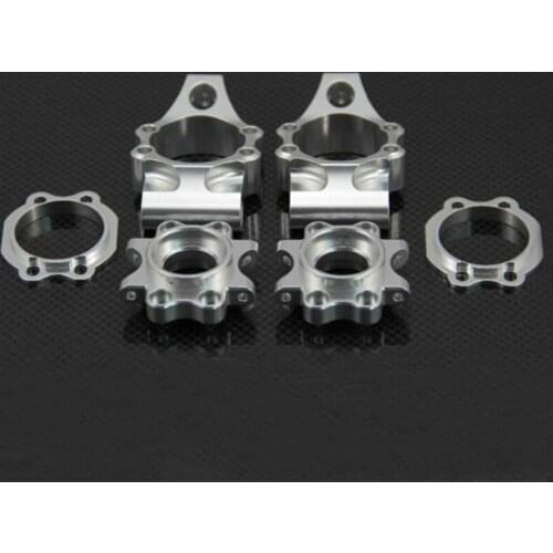CNC Metal Front & Rear Hub Carrier Kit Fit for 1/5 GTB Racing HPI ROFUN ROVAN KM BAJA 5B 5T 5SC