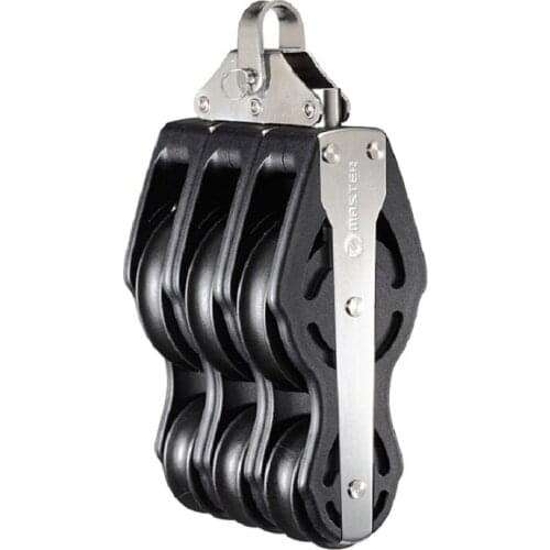 Marine Boat Yacht Sailboat Dinghy 76mm 3 Inch Deluxe Triple Becket Fiddle Block Small Boat Block Master SPB-7606F