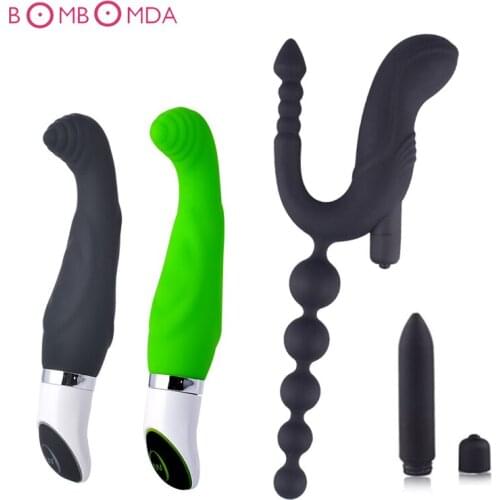 Soft Silicone Vibrating Anal Plug Prostate Massager G-spot Orgasm Stimulation Vibrators Anal Beads Plug Sex Toys For Women Men