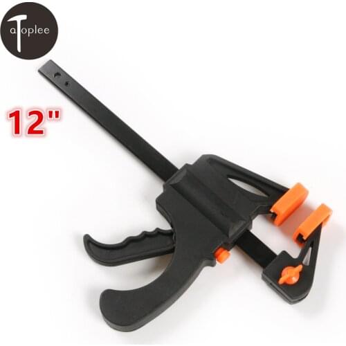 300mm 12" Quick Ratchet Release Speed Squeeze Wood Working Work Bar Clamp Clip Kit Spreader Gadget Tool DIY Hand