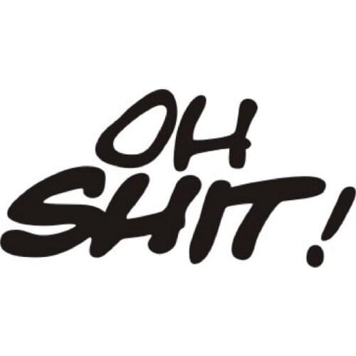 Motorcycle sticker Car Styling OH SHIT Funny Reflective Car Stickers Motorcycle Helmet Sticker Vinyl Sticker Decal