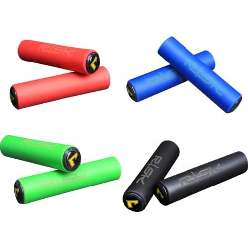 RISK 1 Pair Bicycle Handlebar Grips MTB Mountain Bike Silicone Anti-slip Handle Bar End Grips Cycling Parts Support Dropshipping