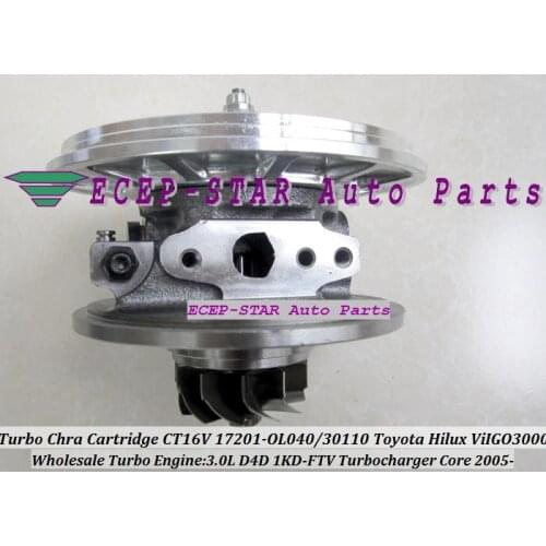 Turbo Cartridge CHRA CT16V 17201-OL040 17201-30101 17201-30160 17201-30150 For TOYOTA HI-LUX LandCruiser ViIGO 3000 1KD-FTV 3.0L