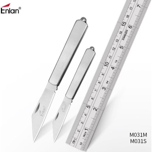 ENLAN 2pcs/lot Outdoor EDC Knife 3Cr13mov Steel, Hunting knives Survival Rescue Unpacking knife Gift key EDC Tool Carving tools