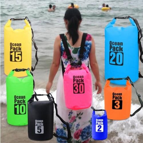 Swimming Waterproof Bags Storage Dry Sack Bag For Canoe Kayak Rafting Outdoor Sport Bags Travel Kit Equipment 20L 30L