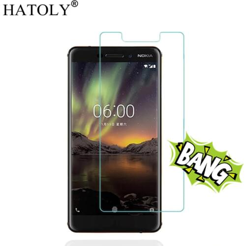 2PCS Tempered Glass For phone glass Nokia 6.1 2018 TA-1043 Screen Protector for Nokia 6.1 Film For Nokia 6 2018 Glass HATOLY