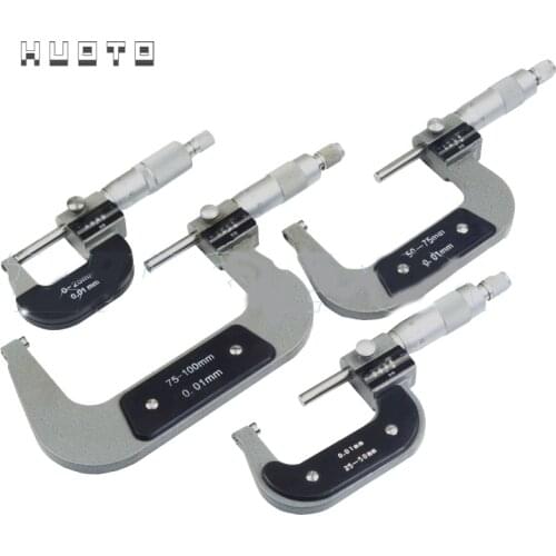 0-25mm 25-50mm 50-75mm 75-100mm outside micrometer with counter read digital Micrometer counter micrometer thickness gauge tool