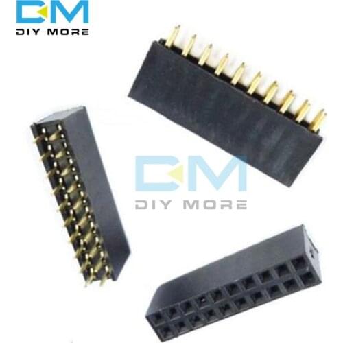 10PCS 2X10 Pin 20P 2.54mm Double Row Female Straight Header Pitch Socket Strip Female Header
