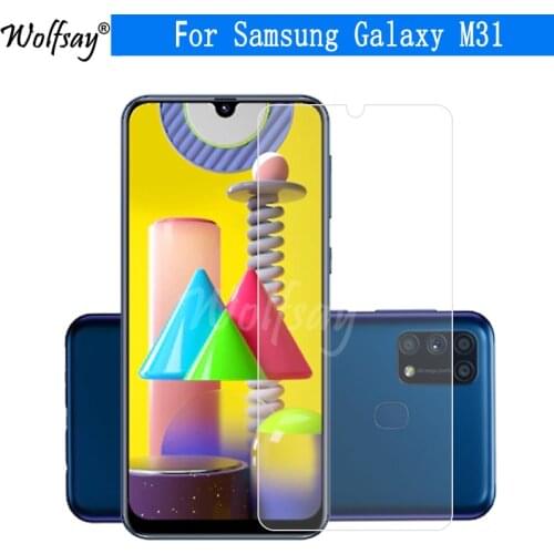 2PCS For Tempered Glass Samsung M31 Screen Protector Toughened Protective Glass For Samsung Galaxy M31 Glass Samsung M31 M315F