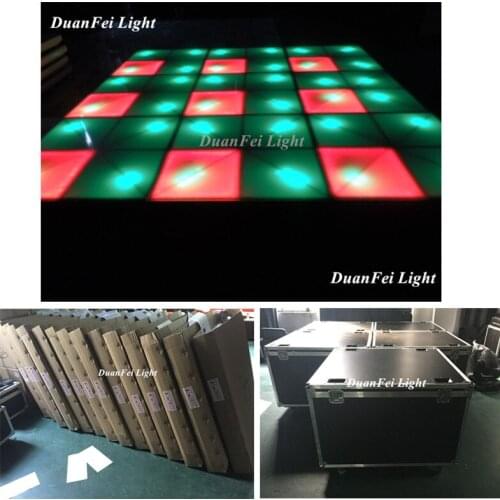 20 pcs/lot free shipping stage led floor dance 100cmx100cm 10mm acrylic cover dmx dance floor lighting for party