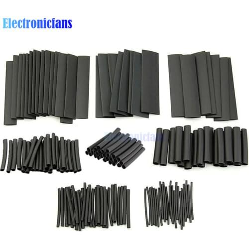 328PCS 127PCS Polyolefin Car Electrical Cable Tube kits Heat Shrink Tube Tubing Sleeve Wrap Wire Assorted Tubing Polyolefin