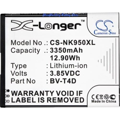 Cameron Sino High Quality 3350mAh Battery BV-T4D for Nokia Cityman, Lumia 950 XL, Lumia 950 XL Dual SIM