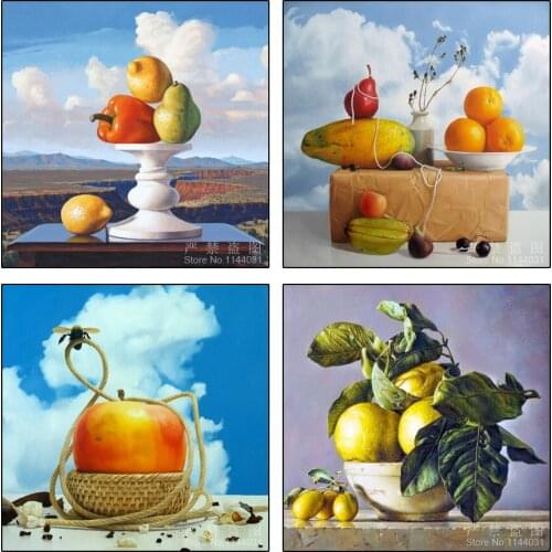 DIY 5D Diamond Painting Scenery And Fruit Mosaic Full Diamond Painting Cross Stitch Kits Home Decoration Diamond Embroidery