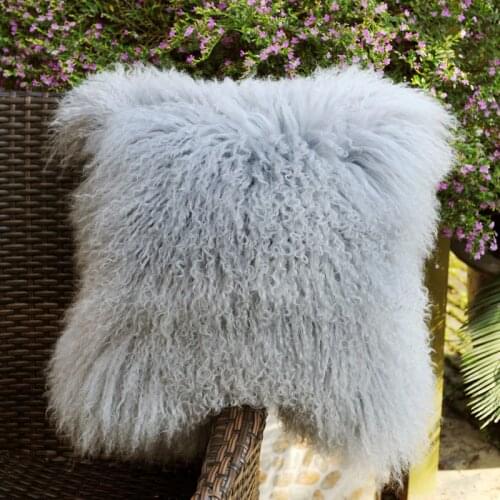 Free Shipping CX-D-04P 45x45cm Hot Selling Mongolia Lamb Fur Cushion Cover Pillowcase Many Colors Christmas Pillow DROP SHIPPING