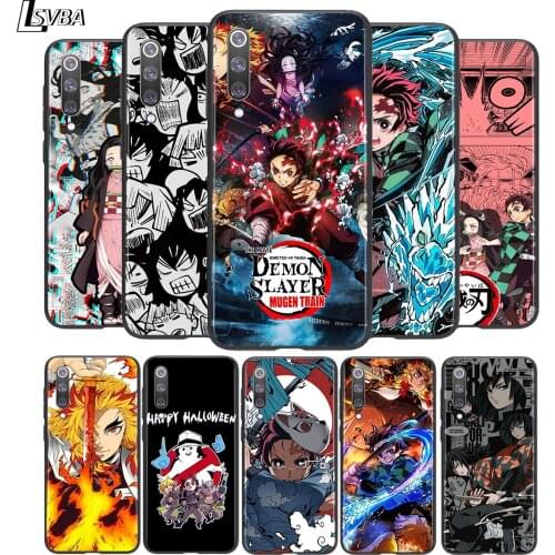 Anime Demon Slayer Cute Soft TPU For Xiaomi Mi 11i 11 10T 10 9T 9 A3 8 Lite CC9 SE Note10 Lite Ultra Pro Black Phone Case
