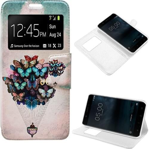 Case Flip Cover Nokia 5 Drawings Butterflies