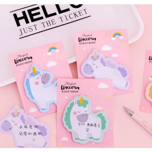 30sheets/set Unicorn Memo Pad Quality Office And School Supplies Stationery Sticker Sticky Note Notepad Cute Stationery